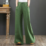 New Spring And Summer Cotton Linen Women's Pants Loose Wide Leg High Waist Mopping Straight Woman