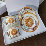 New Arrival Top Grade Bone Porcelain Coffee Cups Vintage Ceramic Cups On-glazed Advanced Tea Cups And Saucers Sets Luxury Gifts