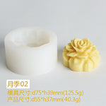 3D DIY Rose Peony Flowers Mould Cold Dishes Cake Flipping Candles Scented Candles Handmade Valentine's Day Soap Silicone Mold