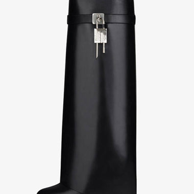 Women's New Designer Luxury Brand Women's Leather Boots Thick Soled High Heel Boots Knee High Boots Fashion Women's Boots