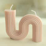 Wholesale Home decorative candle U-Shaped geometric scented candles Ins popular rainbow bridge room decor aroma candles decor