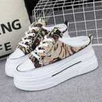 Summer Cloth Breathable Half Slippers Women's Outer Wear Without Heel Inner Heightening 8cm Thick Bottom Slip on Lazy Sneakers