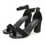 Women 2022 Summer Fashion Sandals Medium High Heel Block Heel Sandals Outdoor Fashion Sandals Women Heels Plus Size 33-41