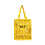 MABULA Luxury Design Women Plaited Raffia Straw Bag Large Capacity Casual Tote Handbag Hollow Summer Beach Vacation Shoulder Bag