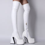 Brand Design Sexy Party Thigh High Boots Women Street Platform Female High Heels Punk Over The Knee Boots Shoes For Woman 2022