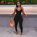 FTS 2022 Fashion Summer Streetwear Low Chest Sexy Bodycon High Waist Elegant Women Clothes One Piece Romper White Jumpsuit