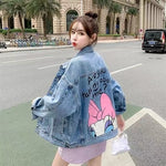Disney Donald Duck Women Winter Cartoon Jacket Women  Female Outerwear Jeans Coat Thickening Cotton Winter Parkas Women Grils