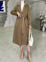 Winter Wool Coat Women Jacket Veste Femme Trench Ladies Woolen Long Coats Casual Blends Outerwear Woman Clothes Casaco Feminino