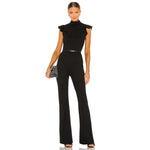 2023 New Summer Women O Neck Bandage Jumpsuits Fashion Sleeveless &Full Pants Elegant Club Celebrity Bodycon Rompers Jumpsuits