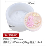 3D DIY Rose Peony Flowers Mould Cold Dishes Cake Flipping Candles Scented Candles Handmade Valentine's Day Soap Silicone Mold