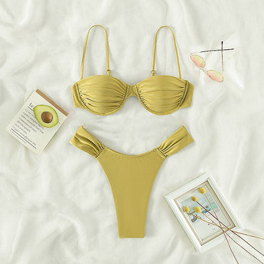 Gradient Bikini 2023 New Swimsuit Push Up Swimwear Women Sexy Thong Bikinis Set Bathing Suit Female Beachwear Brazilian Biquini