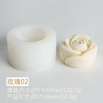 3D DIY Rose Peony Flowers Mould Cold Dishes Cake Flipping Candles Scented Candles Handmade Valentine's Day Soap Silicone Mold