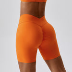 NCLAGEN Yoga Shorts Women's High Waist Hip Lift Fitness Running Tight Sports Shorts Leggings Gym Breathable  Squat Proof