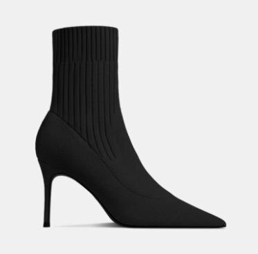 Classic Fashion Design Woman Boots Stretch High Heels Winter Women Genuine Leather Boots High Quality Pumps Shoes Luxury Brand