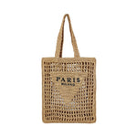 MABULA Luxury Design Women Plaited Raffia Straw Bag Large Capacity Casual Tote Handbag Hollow Summer Beach Vacation Shoulder Bag
