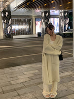 Botvotee Long Cardigan Women Autumn Winter 2023 New Korean Fashion Oversized Knitted Sweater Casual Long Sleeve Thicken Jacket