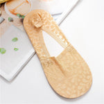 Silicone Anti-slip Short Socks Sexy Lace Flower Mesh Breathable Ankle Socks Summer Thin Invisible Low Cut No Show Socks Slippers