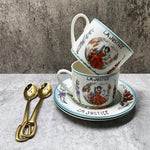 New Arrival Top Grade Bone Porcelain Coffee Cups Vintage Ceramic Cups On-glazed Advanced Tea Cups And Saucers Sets Luxury Gifts
