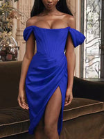 High Quality Satin Bodycon Dress Women Party Dress 2021 New Arrivals White Midi Bodycon Dress Celebrity Evening Club Dress