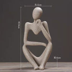 Nordic Style Home Decor Resin Abstract Thinker Statue Miniature Figure Abstract Sculptures Home Decor Accessories Desk Ornaments