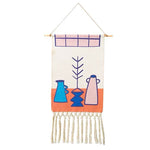 Wall Hanging Macrame Tapestry Home Decor Cotton Tassel Handmade Woven Bohemian geometric canvas Art background cloth tapestry