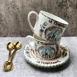 New Arrival Top Grade Bone Porcelain Coffee Cups Vintage Ceramic Cups On-glazed Advanced Tea Cups And Saucers Sets Luxury Gifts