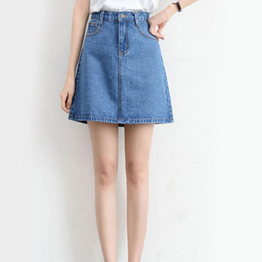 Zoki Sexy Women Denim Mini Skirt Fashion Summer High Waist Korean Black Skirt Blue Package Hip Jeans Harajuku Cotton S-3XL