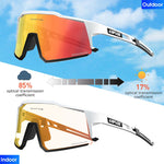 KAPVOE Red Photochromic Cycling Glasses Men MTB Cycling Sunglasses Women Road Bicycle Glasses UV400 Outdoor Bicycle Sunglasses