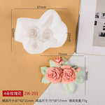 3D DIY Rose Peony Flowers Mould Cold Dishes Cake Flipping Candles Scented Candles Handmade Valentine's Day Soap Silicone Mold