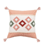 Decoration Throw Cushion Cover Pink Pillow Cover Rainbow 30x50cm/45x45cm Tufted Diamond Bohemian Macrame Pillowcase
