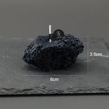 Mini Stone Shape Scented Candles Black Geometry Fragance Candle Gift Nordic Style Home Decor