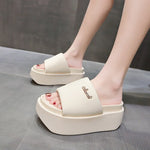 Summer Bling Platform Slippers Woman Outdoor 8CM Beach Slides Shoes Women Wedges Non-slip Sandals Flip Flops Zapatos De Mujer