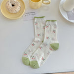 Summer Women Socks Hollow Out Thin Mesh Breathable Long Socks Harajuku Streetwear Japanese Fashion Cute Cartoon Kawaii Socks Sox