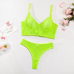 Yimunancy Mesh Bra Set Women Camisole + Brief Underwear Set Sexy Erotic Set Everyday