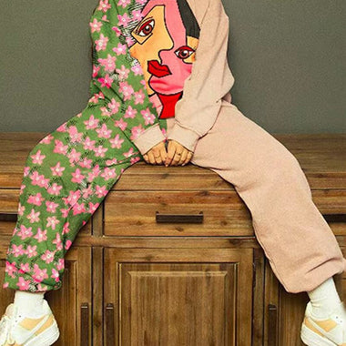 Oversized Tracksuit Women Two Piece Pants Sets Casual Sweatshirt Trousers Suit Streetwear 2 Piece Matching Set Streetwear Outfit
