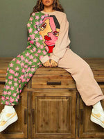 Oversized Tracksuit Women Two Piece Pants Sets Casual Sweatshirt Trousers Suit Streetwear 2 Piece Matching Set Streetwear Outfit