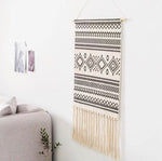 Wall Hanging Macrame Tapestry Home Decor Cotton Tassel Handmade Woven Bohemian geometric canvas Art background cloth tapestry