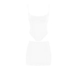Women Corset Bandage 2 Two Pieces Sets 2023 New Summer Sexy Sleeveless Crop Top & Mini Skirt Bodycon Elegant Club Party Outfit