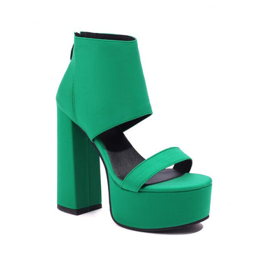 Rome Peep Toe Sandals Ankle Strap Women's Sandals Ultra High Thick Heel Waterproof Platform Hollow Breathable Sexy Party Sandals