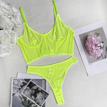 MIRABELLE Sensual Lingerie Mesh Transparent Bra Erotic Set See Through Seamless Underwear Uncensored Sheer Lace Sexy Intimate