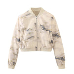 TRAF Women Spring Pilot Jackets Skirt Sets 2023 Fashion Print Long Sleeved Short Coats Pockets Elastic Waist Mini Skirts Outwear