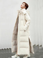 2023 Thick Long Down Parka Women Down Jacket Hooded Winter Warm Thick Coat Female Casual Loose Button Zipper Outwear Oversized
