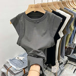 Summer Women T Shirt Girls T-Shirt Woman Clothes Tops Cotton Slim Tshirt Female Long Sleeve Crop Top Spring Tee Sexy Canale Y2k