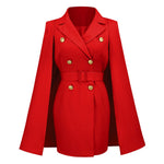 2023 Sexy Slim Women Blazer Jacket Temperament Cape Cloak Long Sleeve Blazer Women Coats