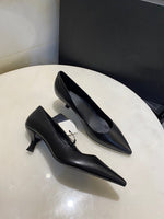 Jenny&Dave Shoes Women Fashion Heel Shoes Women England Style Office Lady Simple Sheep Soft Casual Cusp High-Heeled