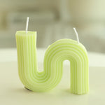 Wholesale Home decorative candle U-Shaped geometric scented candles Ins popular rainbow bridge room decor aroma candles decor