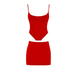 Women Corset Bandage 2 Two Pieces Sets 2023 New Summer Sexy Sleeveless Crop Top & Mini Skirt Bodycon Elegant Club Party Outfit
