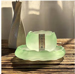 pink cups with handmade glass Japanese-style first snow master cup pink tea cups Kung Fu cups  bubble tea cup  tea cup
