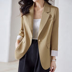 #5243 Spring Women Blazers And Jackets Elegant Outerwear Office Blazer Female Single Button Korean Style Blazer Coat Regular Fit