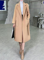 Winter Wool Coat Women Jacket Veste Femme Trench Ladies Woolen Long Coats Casual Blends Outerwear Woman Clothes Casaco Feminino